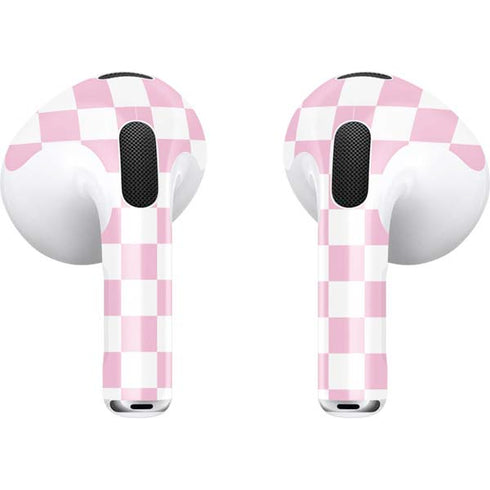 Pink and White Checkerboard Apple AirPods (3rd Gen 2021) Skin