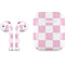 Pink and White Checkerboard Apple AirPods Skin