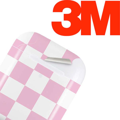 Pink and White Checkerboard Apple AirPods Skin