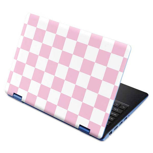 Pink and White Checkerboard Aspire R11 11.6in Skin