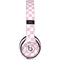 Pink and White Checkerboard Beats Solo 2 Wired Skin