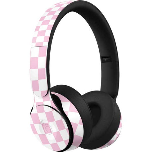 Pink and White Checkerboard Beats Solo Pro Skin