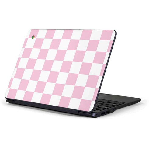 Pink and White Checkerboard Samsung Chromebook Skin