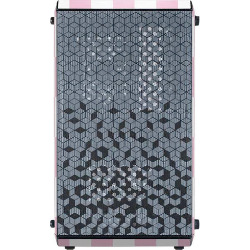 Pink and White Checkerboard Cooler Master MasterBox Q300L Mini Tower Skin