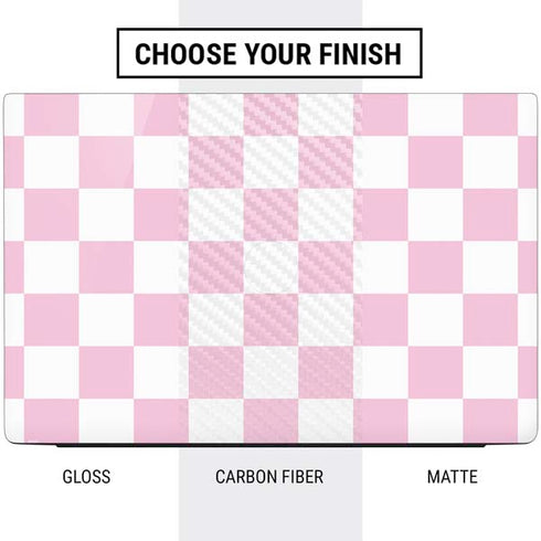 Pink and White Checkerboard Dell Vostro Skin