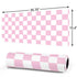 Pink and White Checkerboard Gaming Mouse Pad