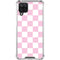 Pink and White Checkerboard Galaxy A12 Clear Case