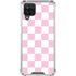 Pink and White Checkerboard Galaxy A12 Clear Case