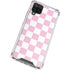 Pink and White Checkerboard Galaxy A12 Clear Case