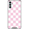Pink and White Checkerboard Galaxy A13 5G Clear Case