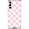 Pink and White Checkerboard Galaxy A15 5G Clear Case