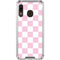 Pink and White Checkerboard Galaxy A30 Clear Case
