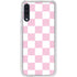 Pink and White Checkerboard Galaxy A50 Clear Case