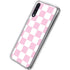 Pink and White Checkerboard Galaxy A50 Clear Case