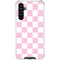 Pink and White Checkerboard Galaxy A54 5G Clear Case