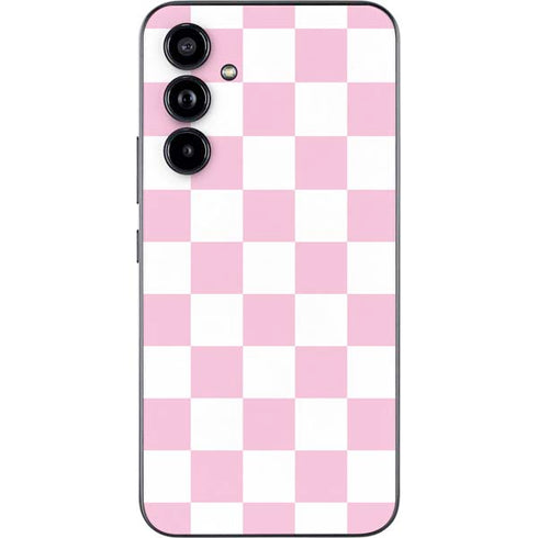 Pink and White Checkerboard Galaxy A54 5G Skin