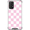 Pink and White Checkerboard Galaxy A72 5G Clear Case