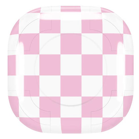 Pink and White Checkerboard Galaxy Buds Pro Skin