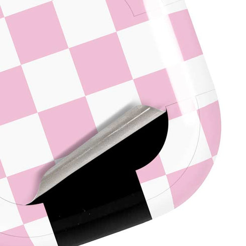 Pink and White Checkerboard Galaxy Buds Pro Skin