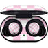 Pink and White Checkerboard Galaxy Buds Skin