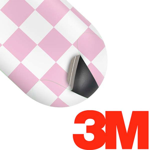 Pink and White Checkerboard Galaxy Buds Skin