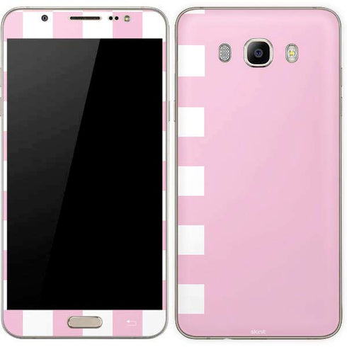 Pink and White Checkerboard Galaxy J7 Skin