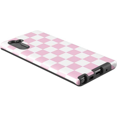 Pink and White Checkerboard Galaxy Note 10 Pro Case