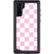 Pink and White Checkerboard Galaxy Note 10 Waterproof Case