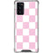 Pink and White Checkerboard Galaxy Note20 5G Clear Case