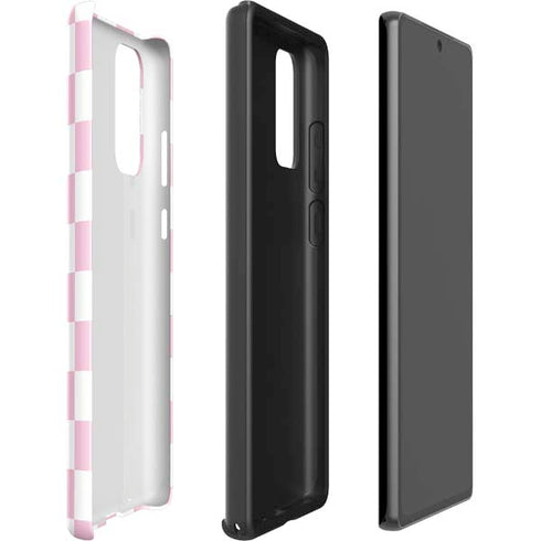 Pink and White Checkerboard Galaxy Note20 5G Pro Case