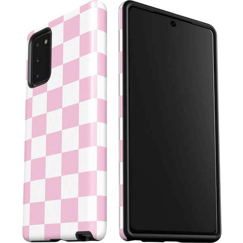 Pink and White Checkerboard Galaxy Note20 5G Pro Case
