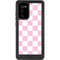 Pink and White Checkerboard Galaxy Note20 5G Waterproof Case