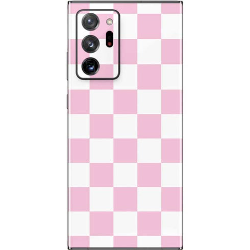 Pink and White Checkerboard Galaxy Note20 Ultra 5G Skin
