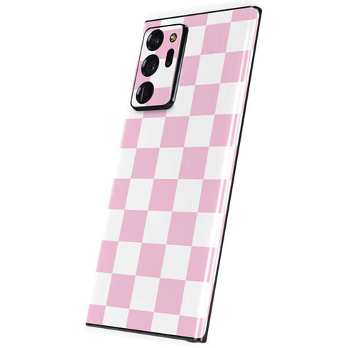 Pink and White Checkerboard Galaxy Note20 Ultra 5G Skin