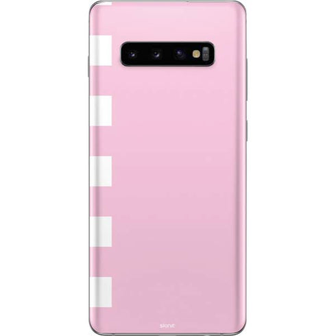 Pink and White Checkerboard Galaxy S10 Plus Skin