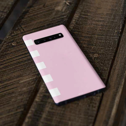 Pink and White Checkerboard Galaxy S10 Plus Skin