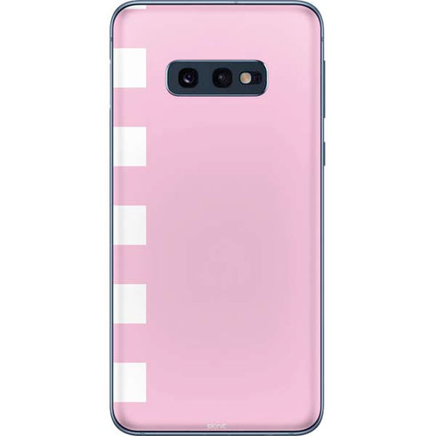 Pink and White Checkerboard Galaxy S10e Skin