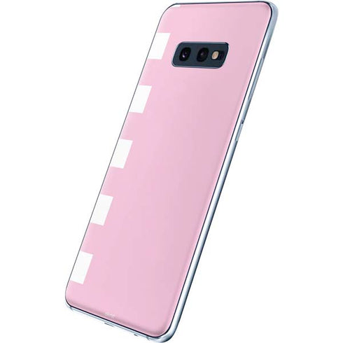Pink and White Checkerboard Galaxy S10e Skin