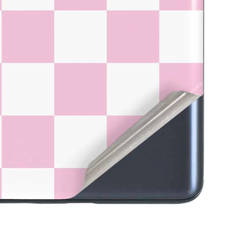 Pink and White Checkerboard Galaxy S20 Fan Edition Skin
