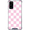 Pink and White Checkerboard Galaxy S20 FE Clear Case