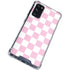 Pink and White Checkerboard Galaxy S20 FE Clear Case