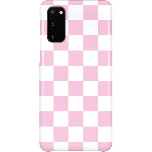 Pink and White Checkerboard Galaxy S20 Lite Case