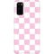 Pink and White Checkerboard Galaxy S20 Lite Case