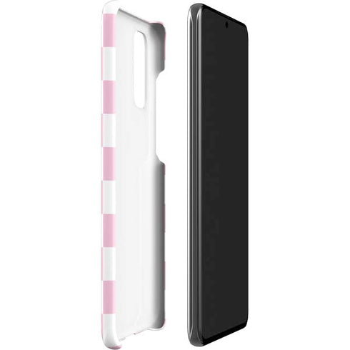 Pink and White Checkerboard Galaxy S20 Lite Case