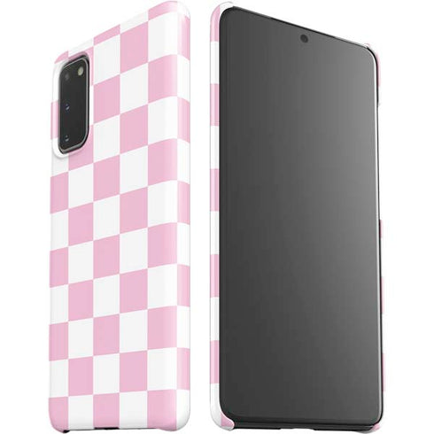 Pink and White Checkerboard Galaxy S20 Lite Case