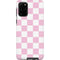 Pink and White Checkerboard Galaxy S20 Plus Pro Case