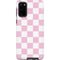 Pink and White Checkerboard Galaxy S20 Pro Case