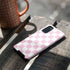 Pink and White Checkerboard Galaxy S20 Pro Case