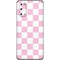 Pink and White Checkerboard Galaxy S20 Skin