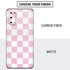 Pink and White Checkerboard Galaxy S20 Skin